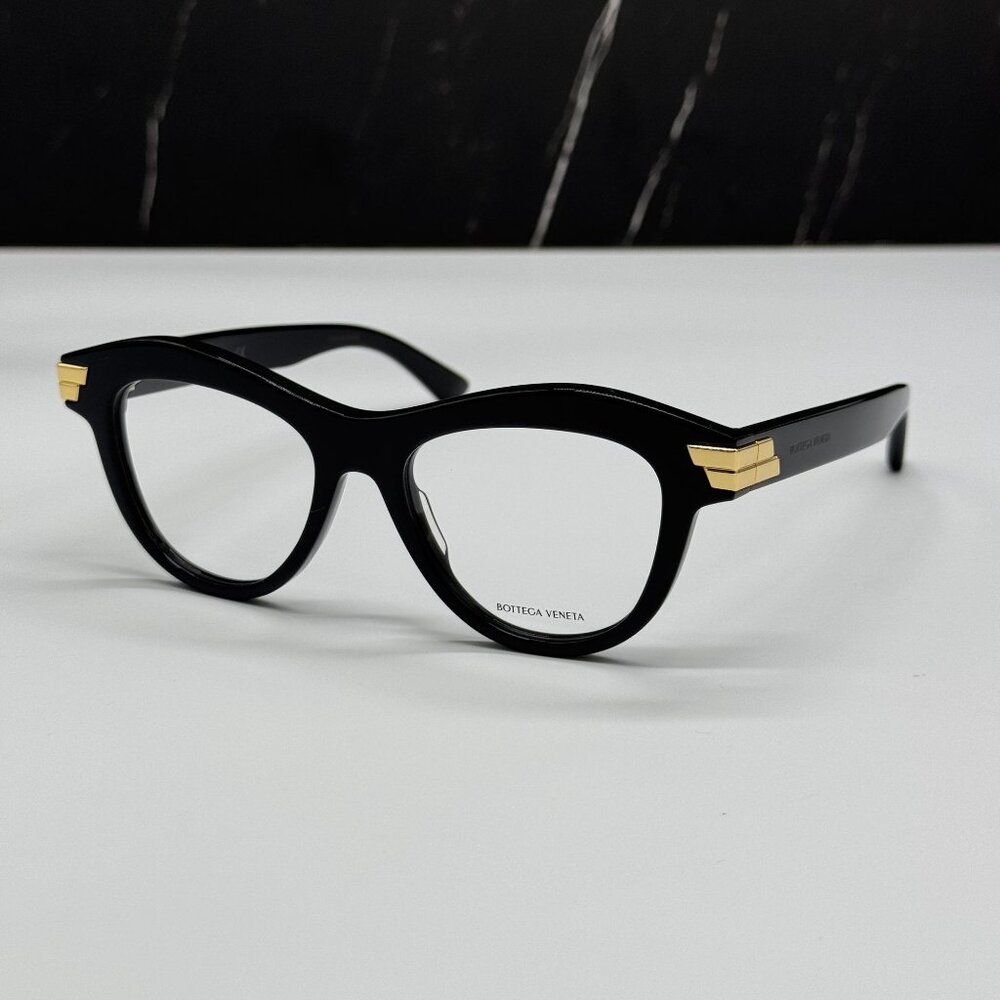 NEW BOTTEGA VENETA BV1105O 001 CAT EYE BLACK WOMEN EYEGLASSES